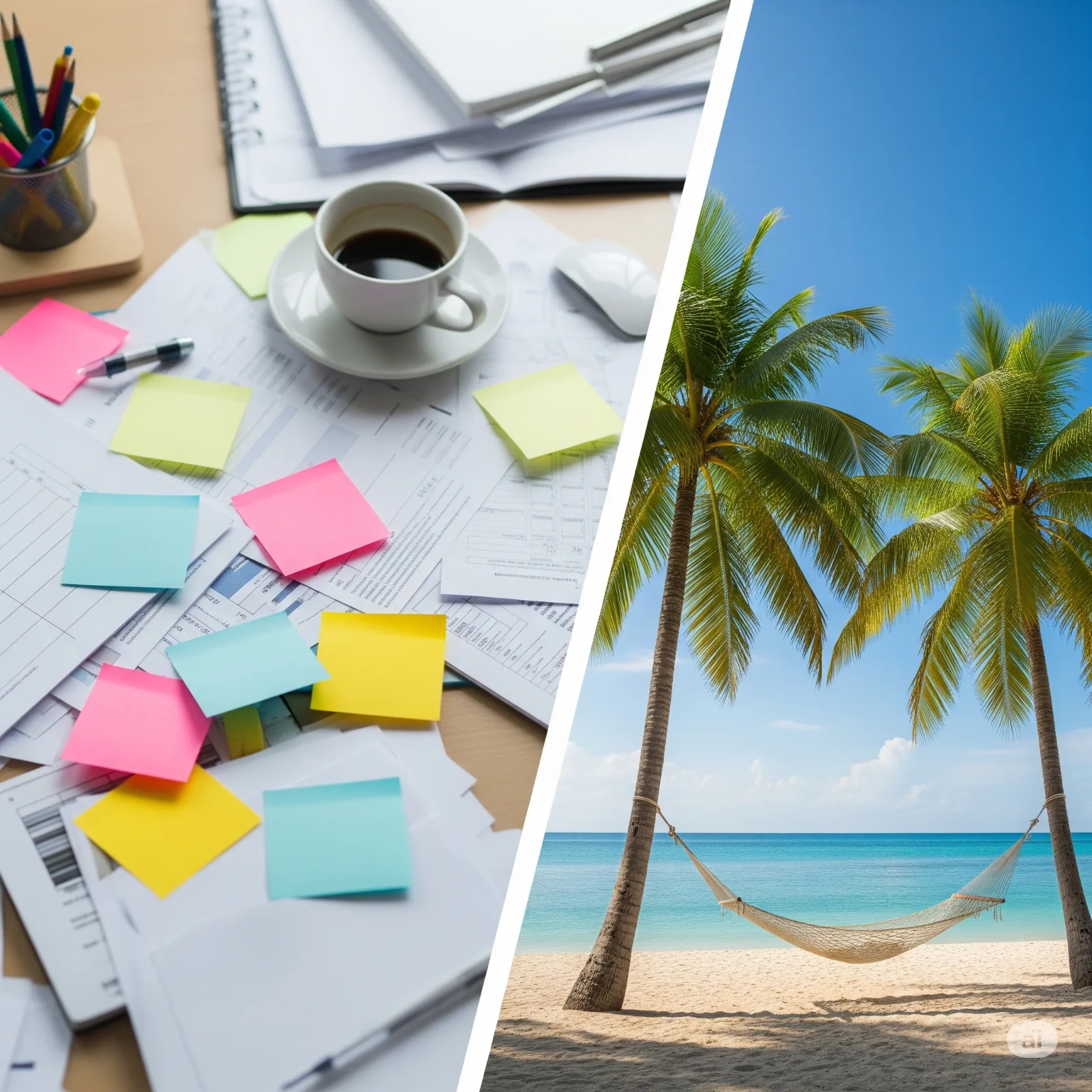 Aire de vacaciones entre picos de estrés